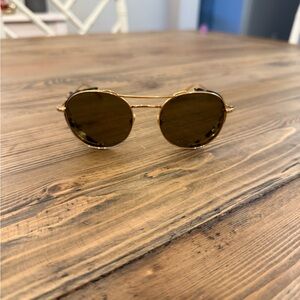 KREWE Gold and Brown Sunglasses
